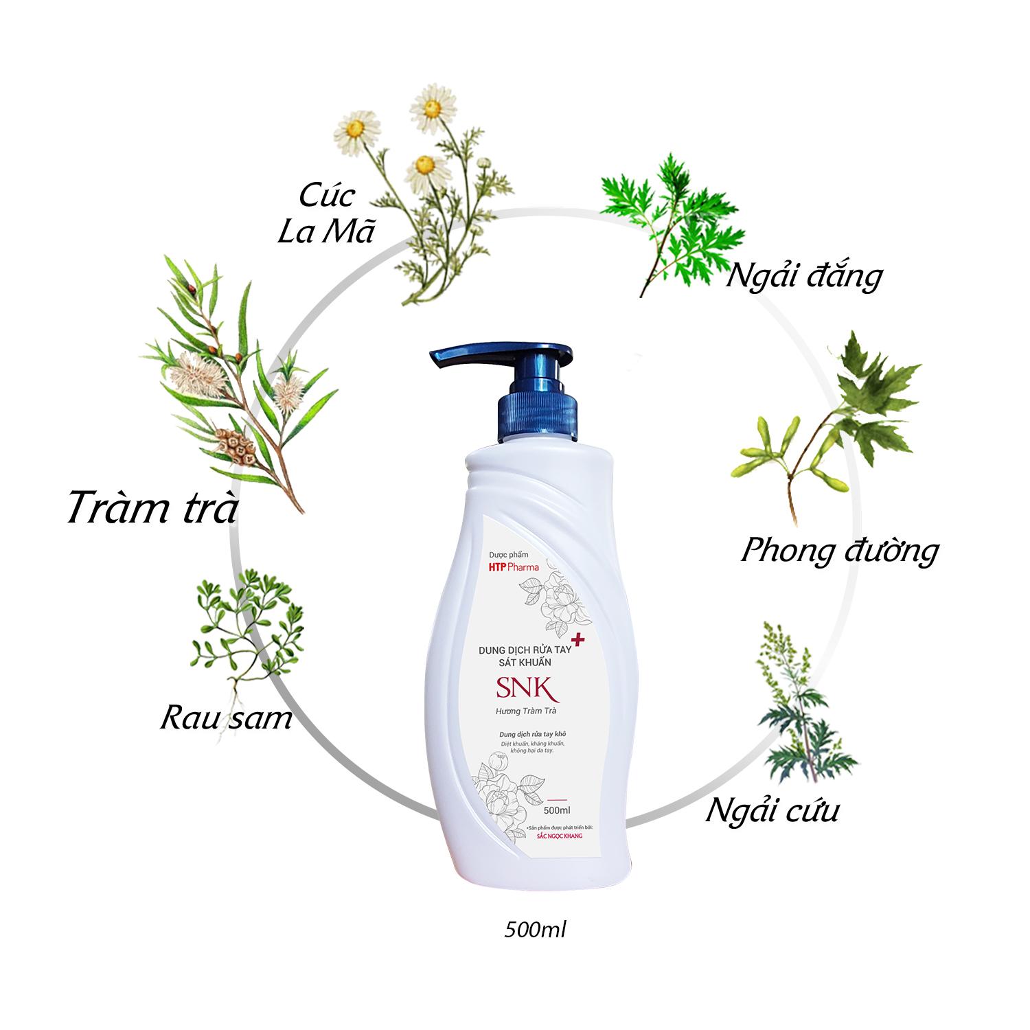 [HCM]Nước rửa tay khô SNK (Sắc Ngọc Khang) Hương Tràm Trà 500ml