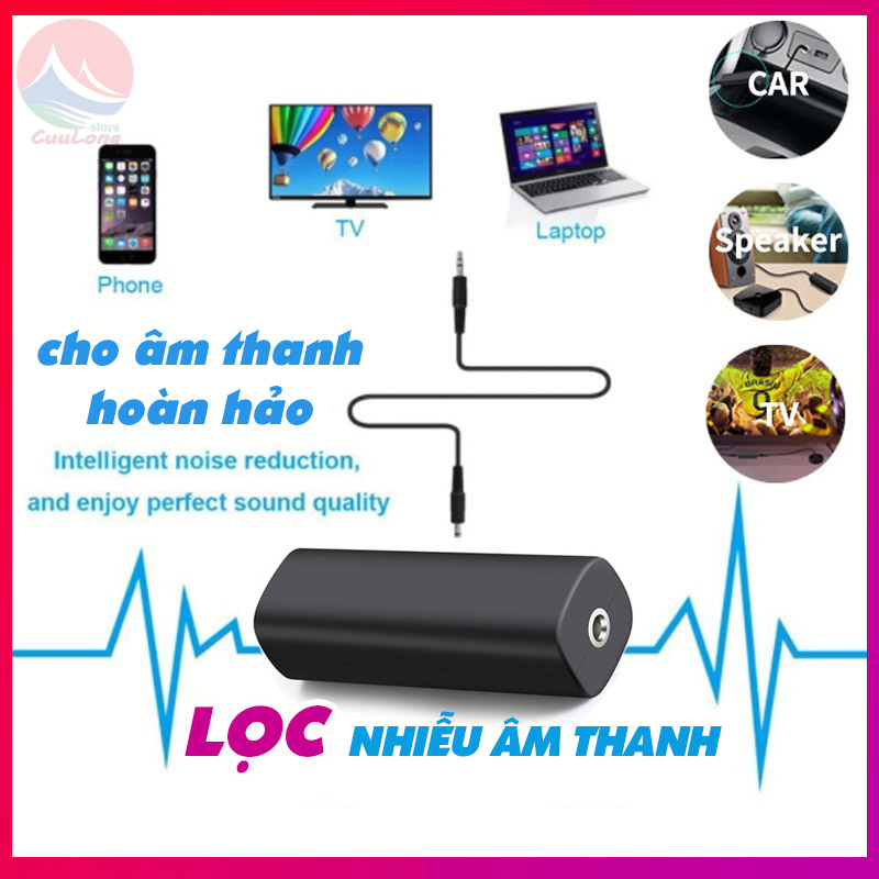 Thiết Bị Đầu Lọc Nhiễu Âm Thanh Stereo Mini Giúp Nghe Nhạc Với Âm Thanh Trong Sáng Hơn bộ lọc audio karaoke micro tạp âm mát nối đất