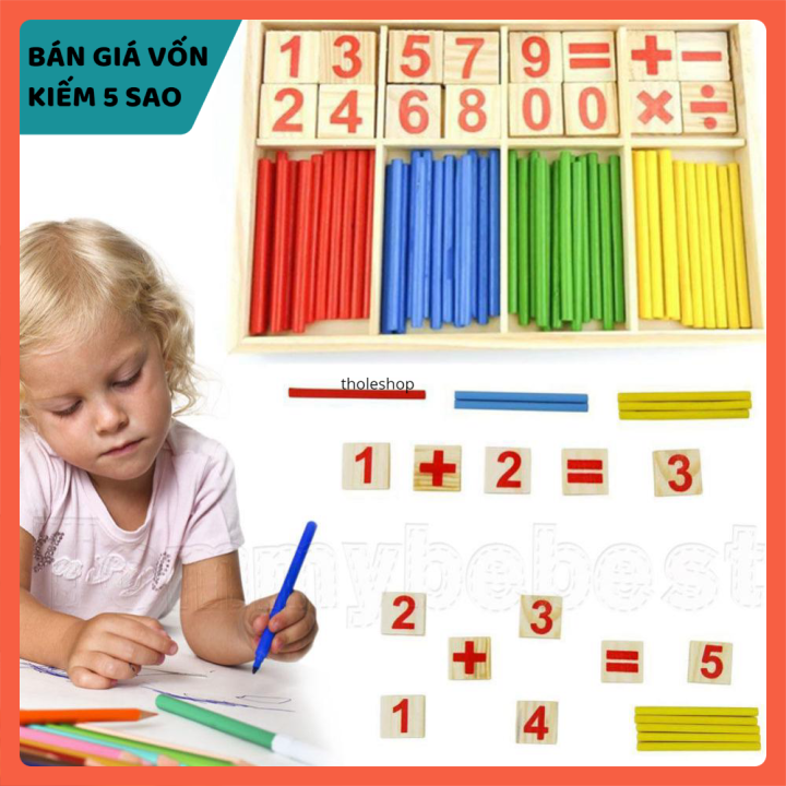 Bảng Tính Intelligence Stick cho bé yêu - Đồ chơi gỗ cho bé yêu - Đồ chơi học toán cho bé - Bảng que tính toán cho bé luyện tư duy