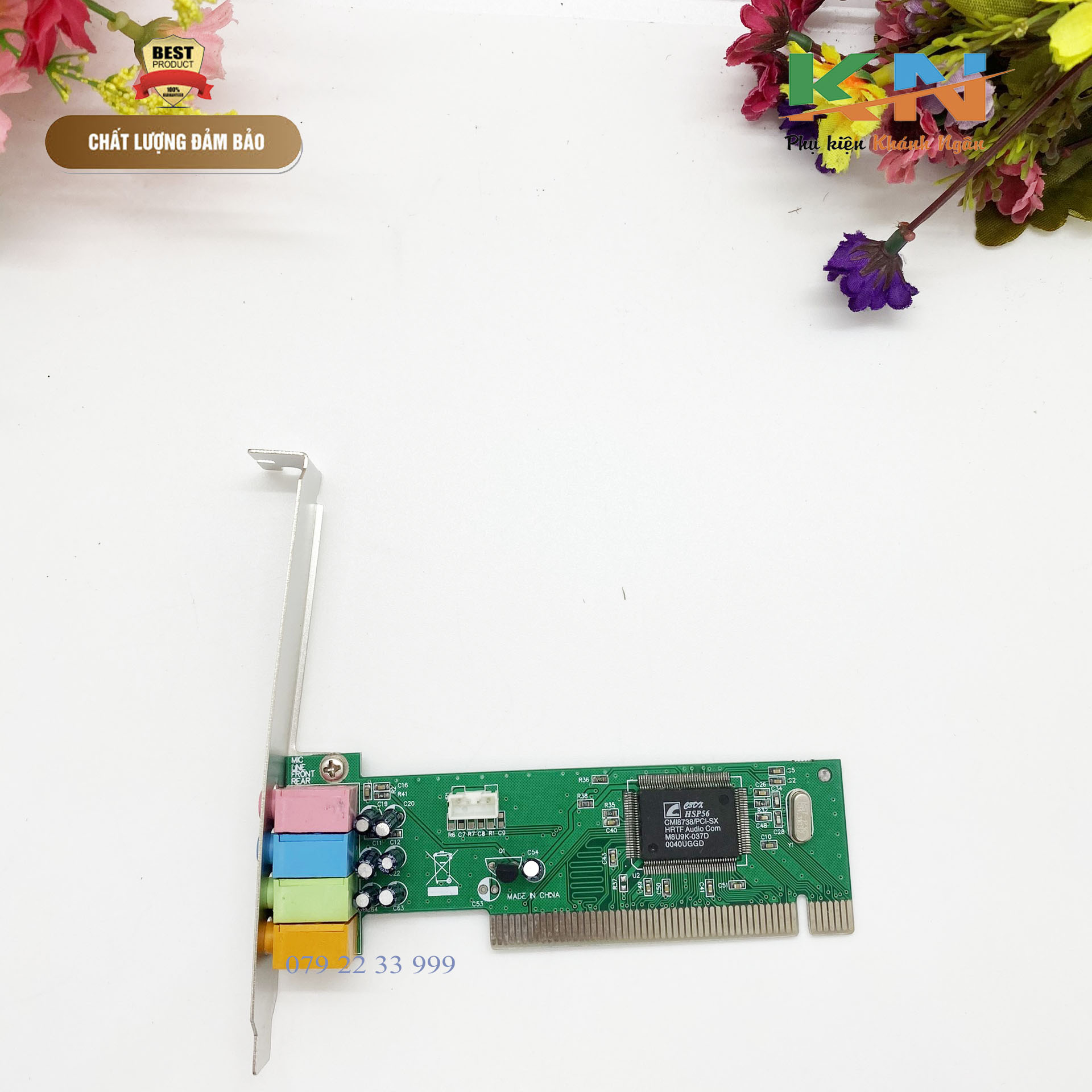 Card âm thanh pci, card âm thanh Digital Audio 6 kênh hiệu suất cao, cung cấp âm thanh trung thực sánh ngang các rạp chiếu phim với âm thanh kỹ thuật số 6 kênh,