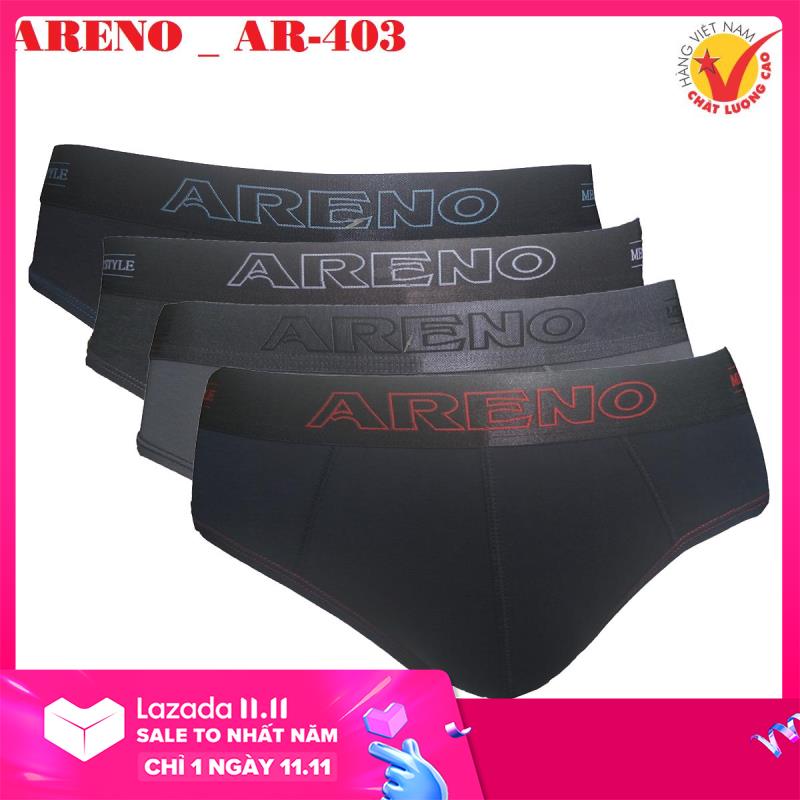 [HCM]As Shop[Giá sĩ] Bộ 04 Quần lót nam Cao cấp Areno Cotton Lưng Bóng - Are403