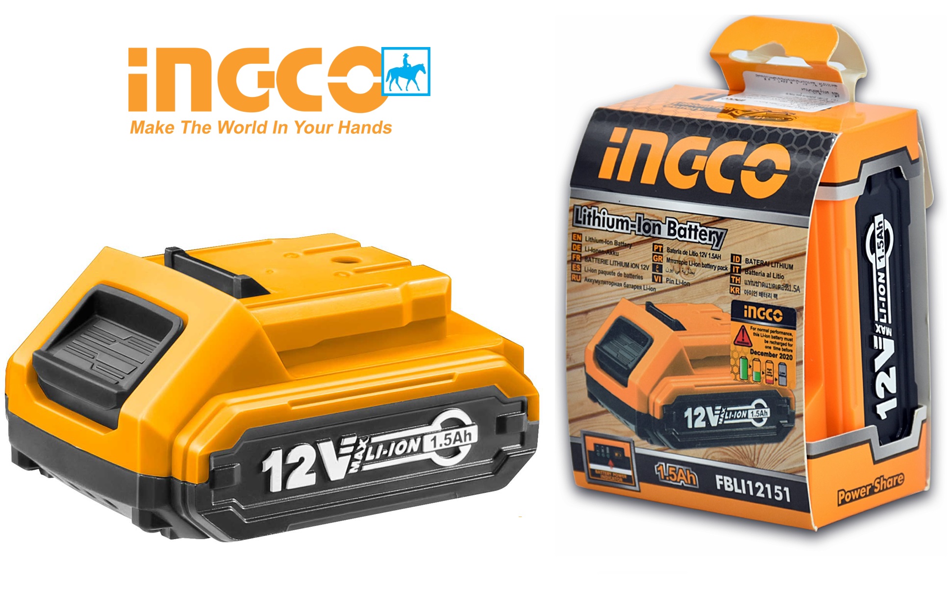 Pin sạc 12v 1.5ah li-ion lithium-ion ingco total fbli12151