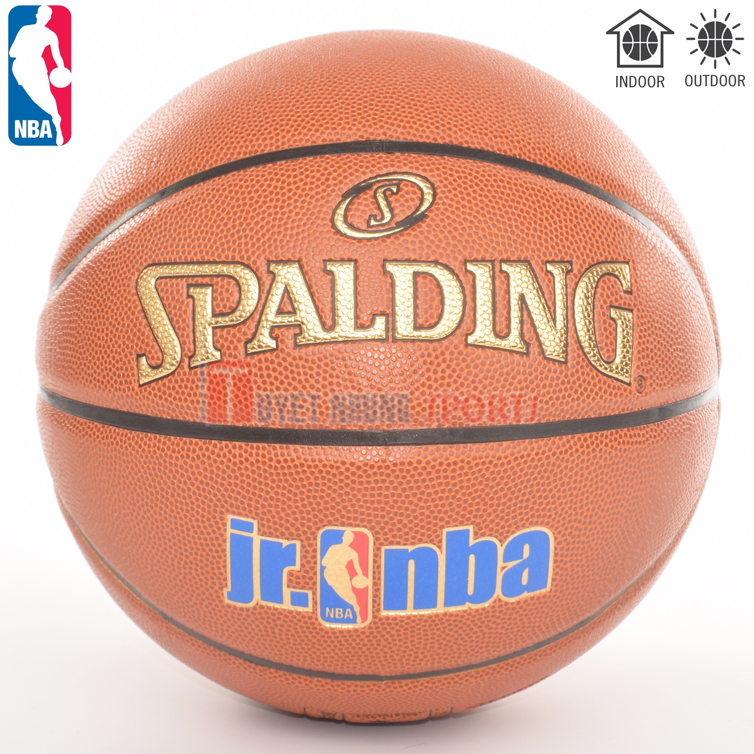 Bóng rổ Spalding JR NBA Indoor/Outdoor Size 7 + Tặng bộ kim bơm bóng và lưới đựng bóng
