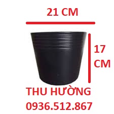 Combo 05 Cái Chậu nhựa đen 26x21 C10 trồng - ươm cây Loại Dày- Dẻo-Bền