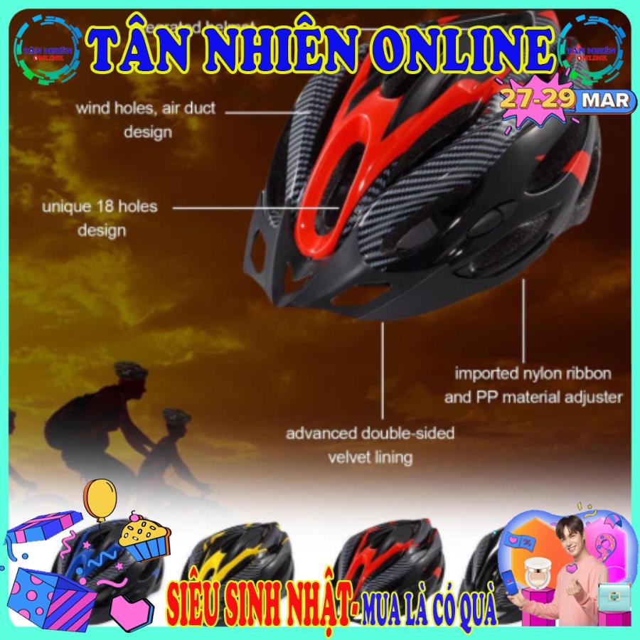 [Thanh lý 80% rạn nứt vết nhỏ] Mũ bảo hiểm xe đạp, xe thể thao nhiều màu sắc  Có nút chỉnh vừa vặn cho mọi kích cỡ đầu lớn bé đều dùng được