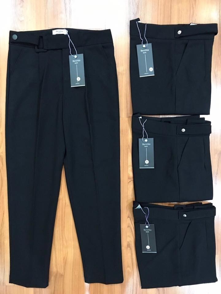 Quần baggy công sở đai vuông