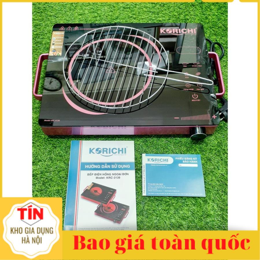 Bếp hồng ngoại cảm ứng Korichi - KRC-3139 Mặt kính cong- 2 vòng nhiệt