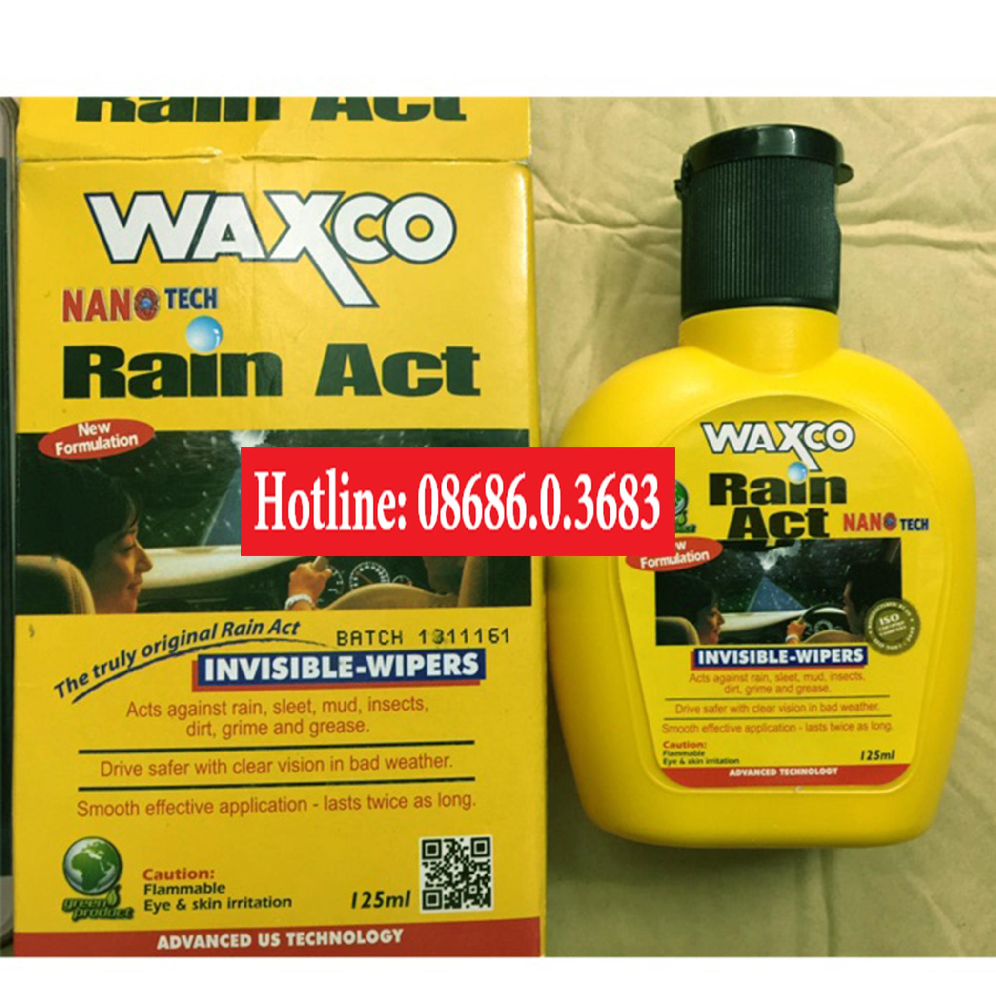Dung dịch chống bám nước mưa waxco