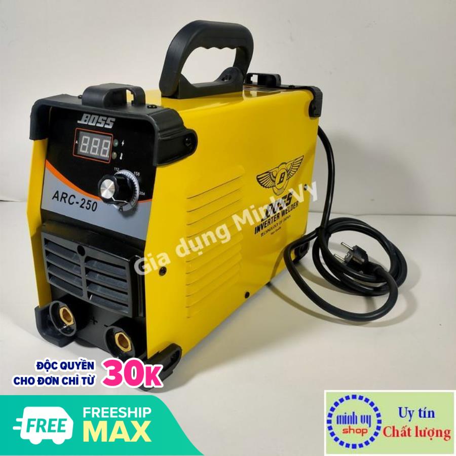 Máy Hàn Điện Tử BOSS Arc 250A INVERTER - CB chống giật - Bảo hành chính hãng 12 tháng