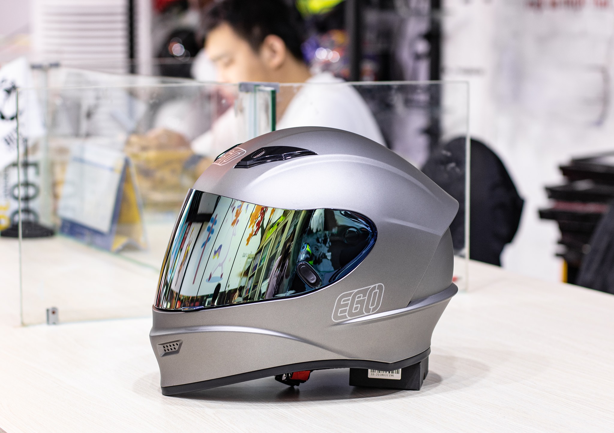 [CHÍNH HÃNG] MŨ BẢO HIỂM FULLFACE 1 KÍNH EGO E-8 XÁM