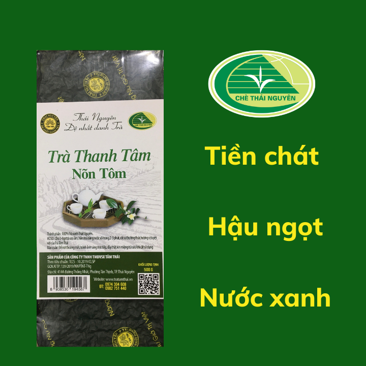 Trà nõn tôm thanh tâm 500g 5 gói 100g) - trà nõn tôm thái nguyên - trà tân cương nõn tôm 500g