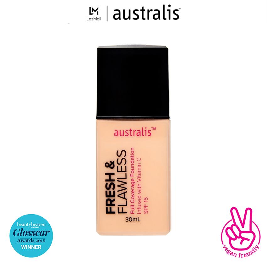 KEM NỀN SIÊU NHẸ, CHE KHUYẾT ĐIỂM - AUSTRALIS - FRESH AND FLAWLESS FULL COVERAGE FOUNDATION