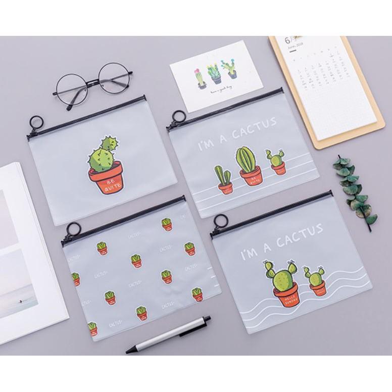 [HCM]Túi zip trong đựng card phụ kiện: túi heo hồng xương rồng unicorn