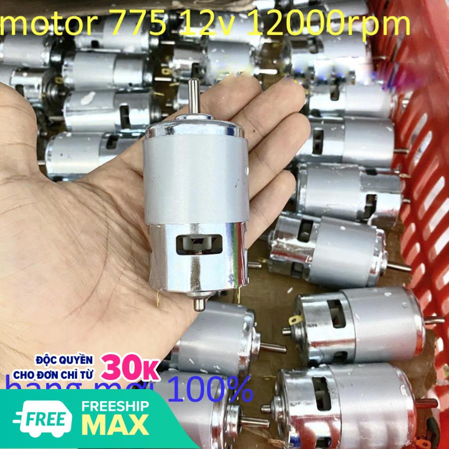 Mô tơ 775 Trục 5mm 12V Siêu Khỏe, motor 775, chế máy khoan,máy cắt,quạt,máy bơm