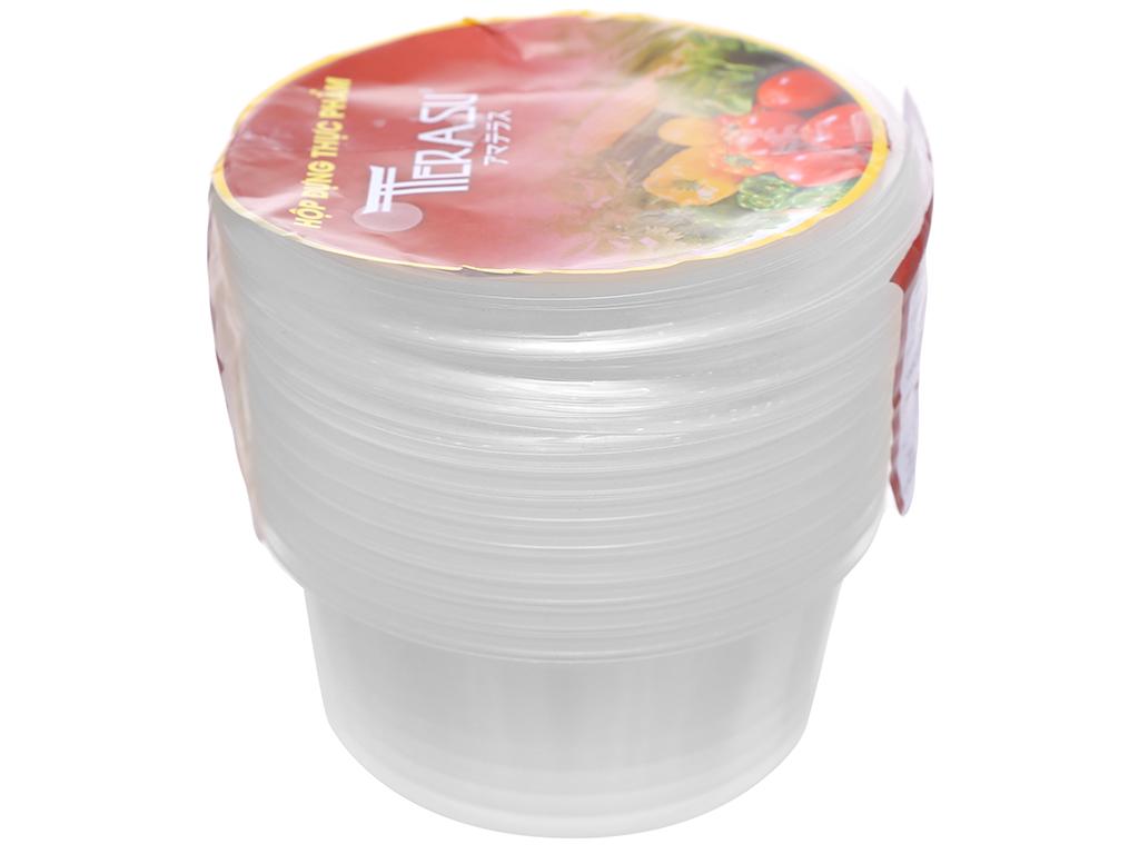 Hộp nhựa đựng thực phẩm TERASU lốc 10 có nắp nhựa PP dung tích 350ml 500ml 600ml 700ml 550ml 650ml 750ml 1000ml đựng đồ ăn