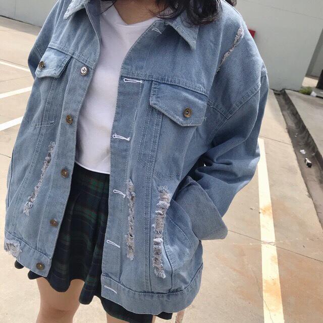 [HCM]ÁO KHOÁC JEAN NỮ CÁ TÍNH THỜI TRANG VF17.1 VIET FASHION- (có size Đại)