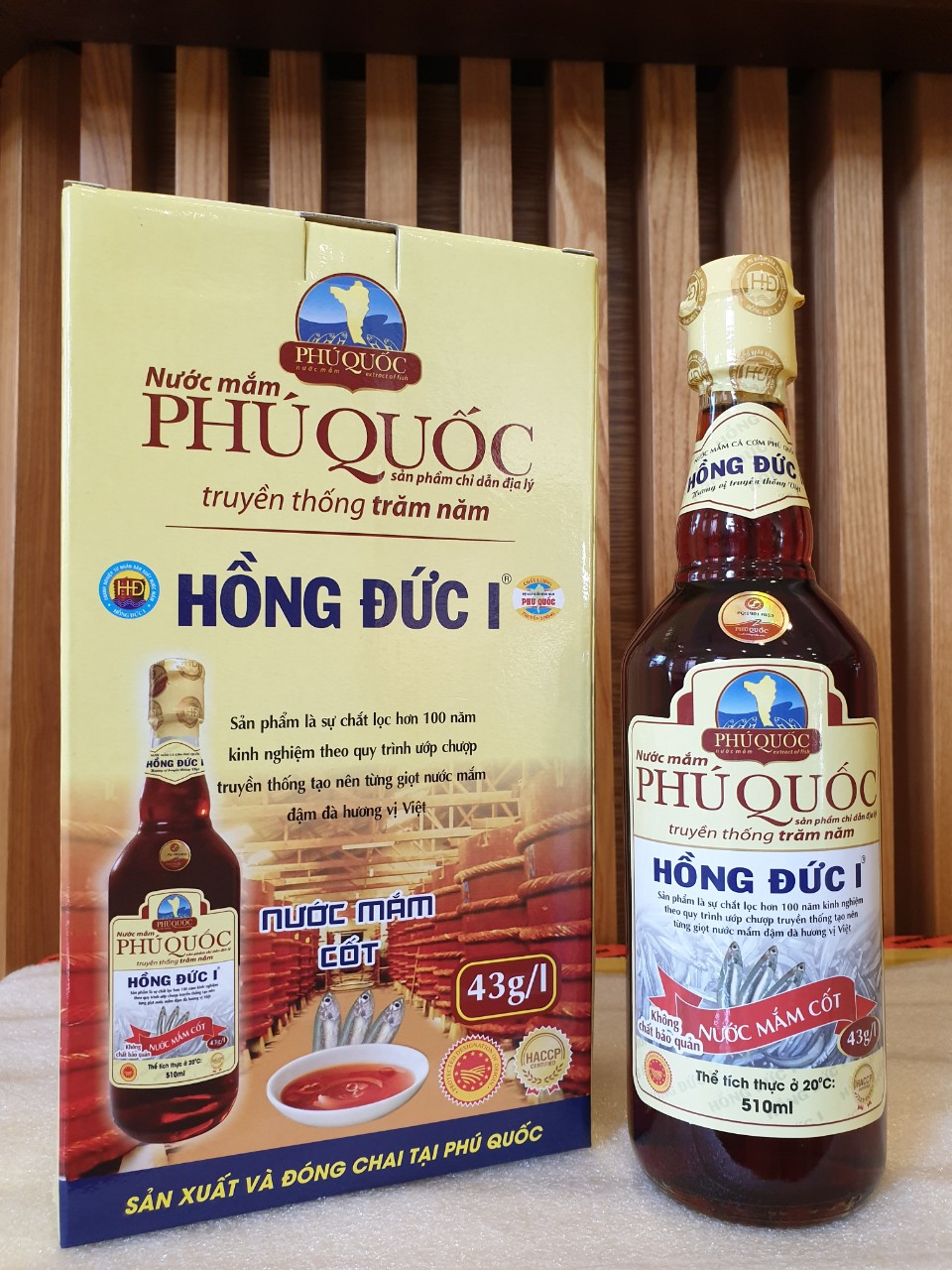 Nước mắm Phú Quốc 510ml 43g/l - Hồng Đức 1