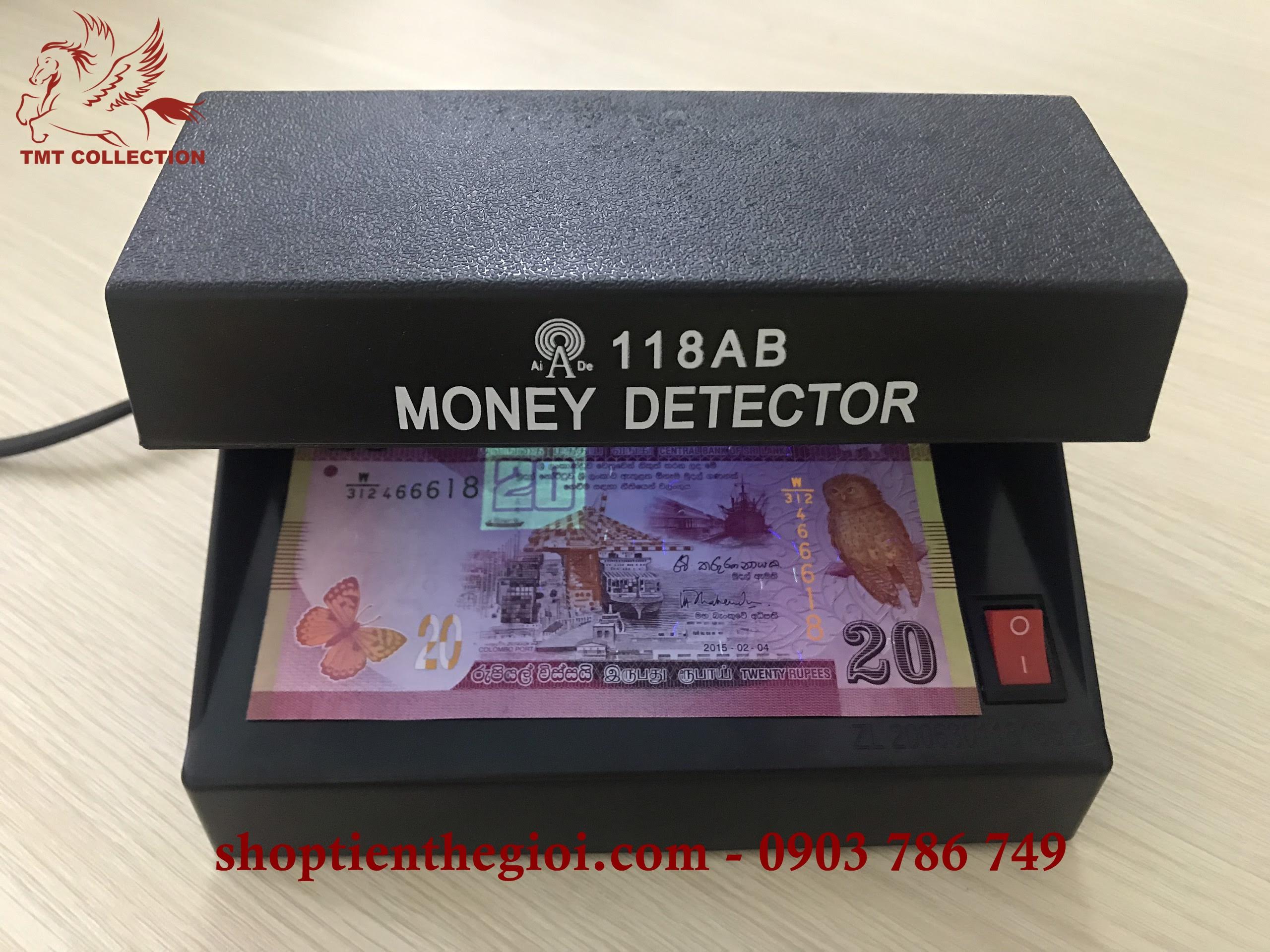 [HCM]Máy soi đèn soi tiền giả để bàn máy soi tiền giả AB - 118B trang bị bộ nhận diện thông minh giúp xác thực nhiều loại tiền tệ khác nhau điển hình như tiền rmb usd eur nt  - TMT colletion - SP000222