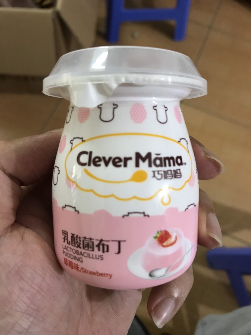 [HOT 2020]Thạch Dâu Tây caramen Pudding Clever Mama Egg