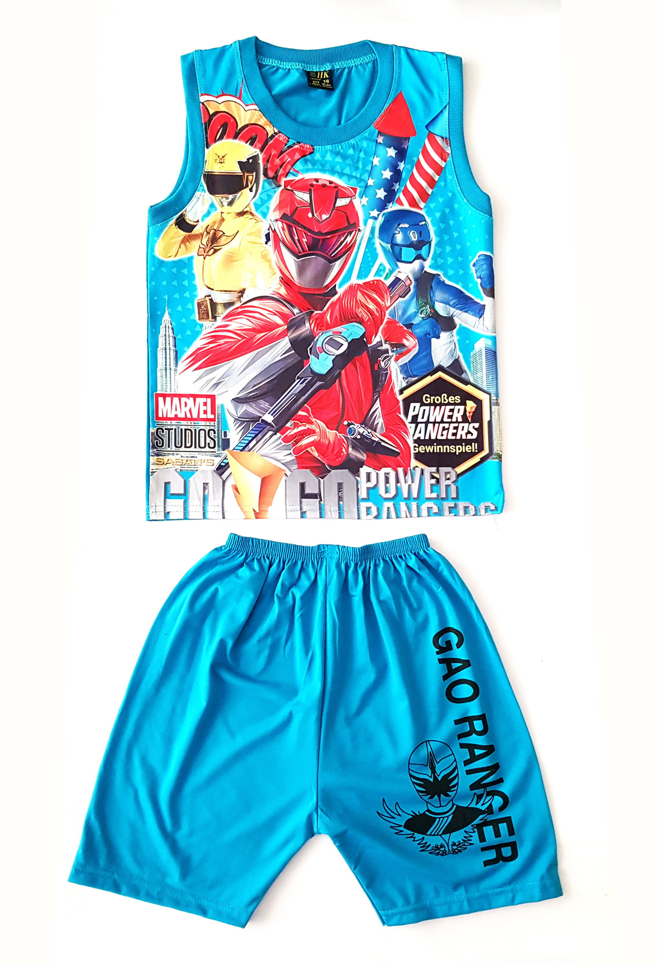 Đồ bộ sát nách size lớn in hình siêu nhân 3D cao cấp chất vải cotton mềm mịn cho bé trai từ 16 đến 26kg