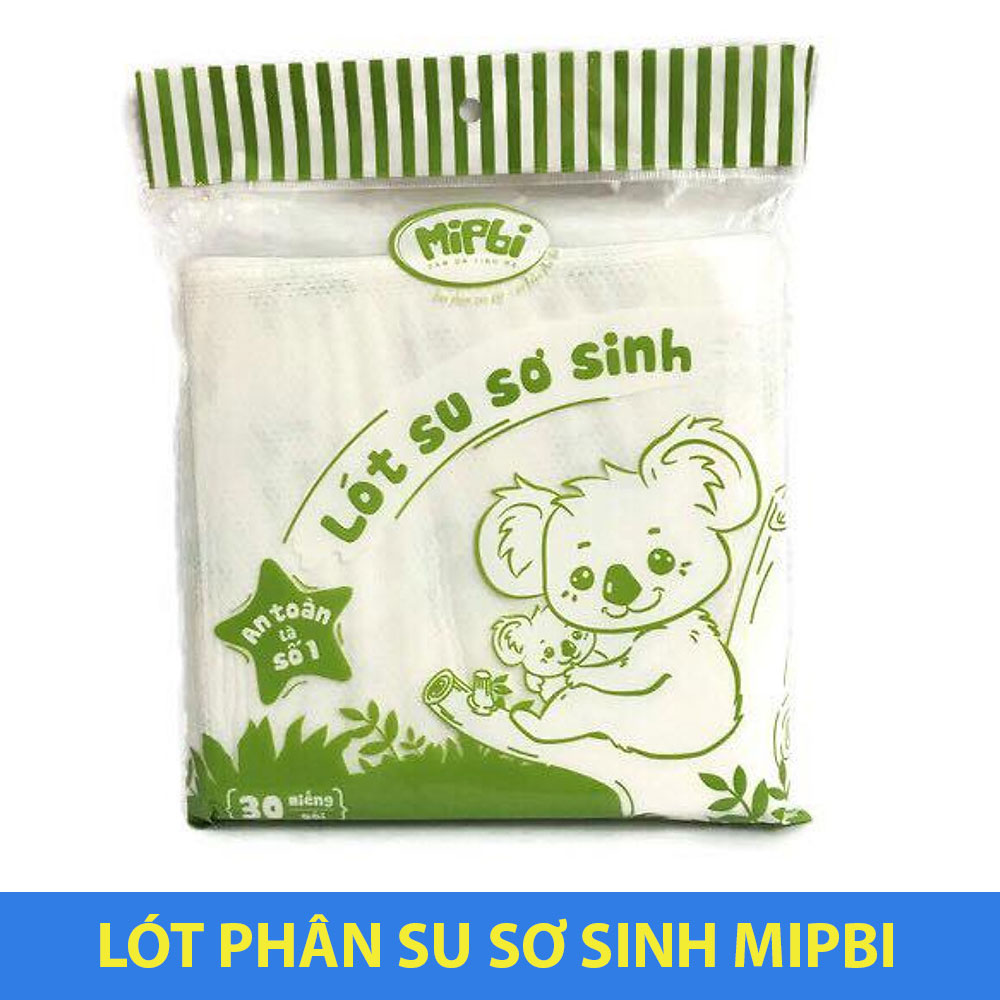 Miếng Lót Phân Su Sơ Sinh Mipi (30 tờ/Gói, Kích Thước 22x22cm)