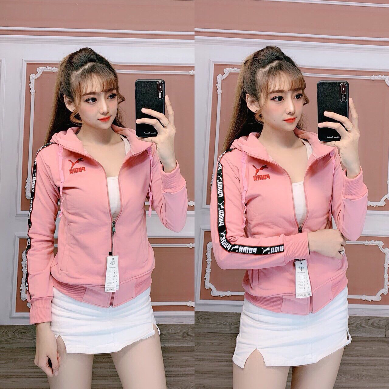 [HCM]ÁO KHOÁC CHỐNG NẮNG THÊU VIỀN CÓ NÓN