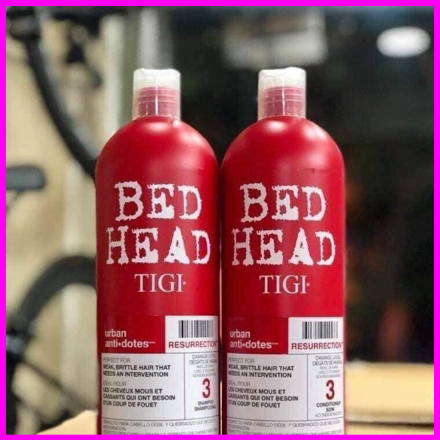 Dầu Gội Đầu Xả TIGI Đỏ Phục Hồi Tóc Hư Tổn Có Mùi Rất Thơm giúp Tóc Mềm MượT Hơn 750ML