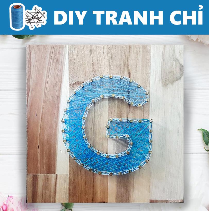 [HCM][Mẫu Chữ & Số] Bộ DIY String Art Tự Làm Tranh Chỉ Đinh 20x20cm