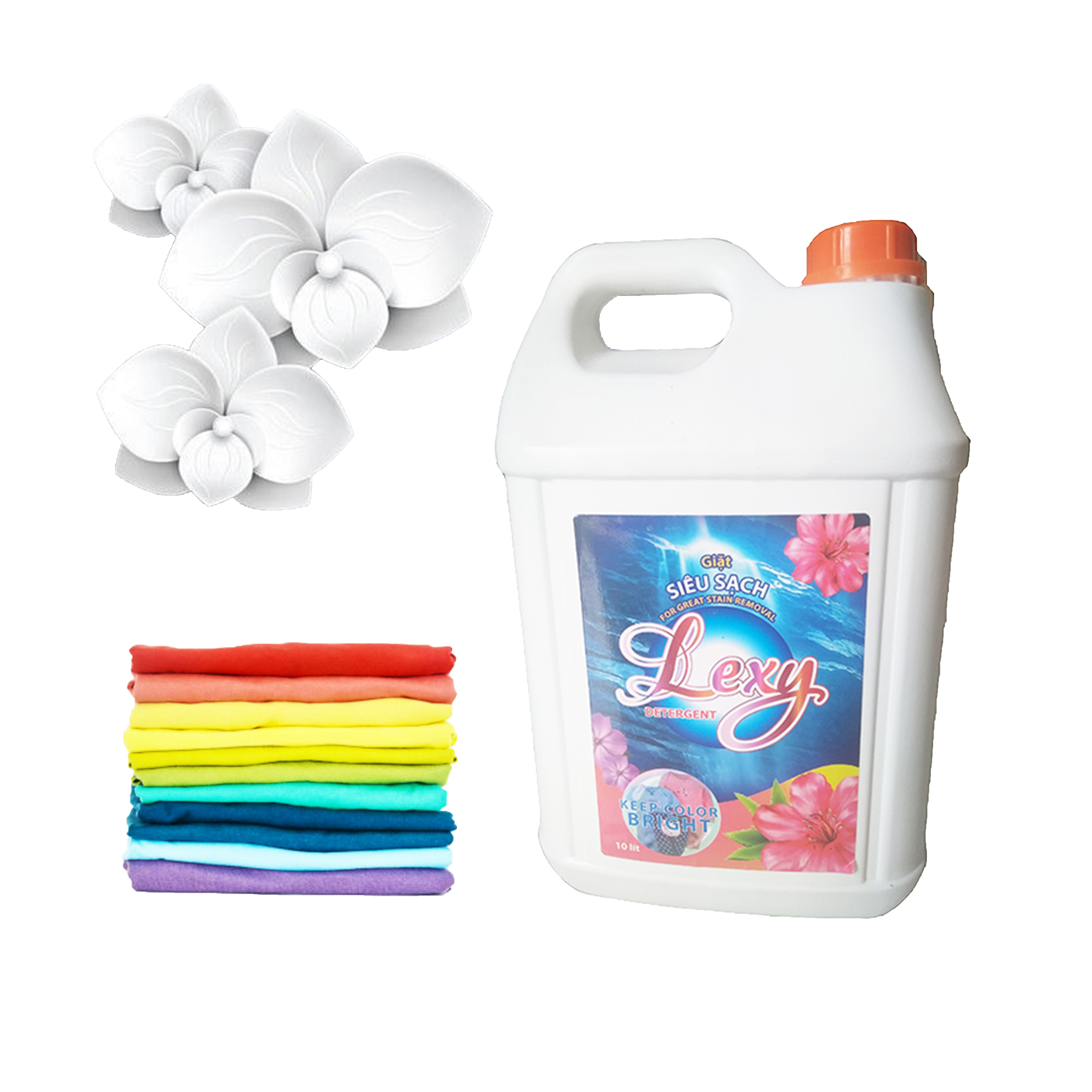 NƯỚC GIẶT LEXY HƯƠNG NƯỚC HOA - CAN 10 LÍT - ĐẬM ĐẶC - TRẮNG SẠCH - THƠM MÁT