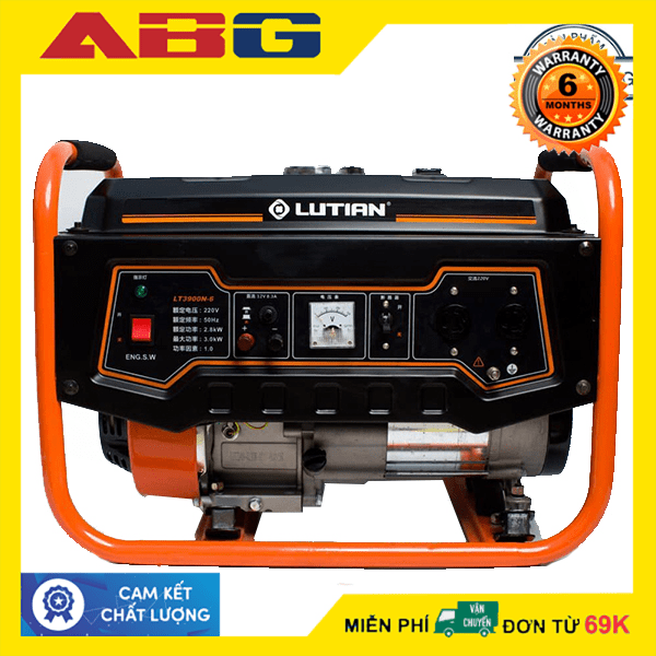 Máy phát điện lutian lt3900n-6 công suất 3.0 kw – máy phát điện chạy xăng khởi động đề nổ và giật tay - abg shop