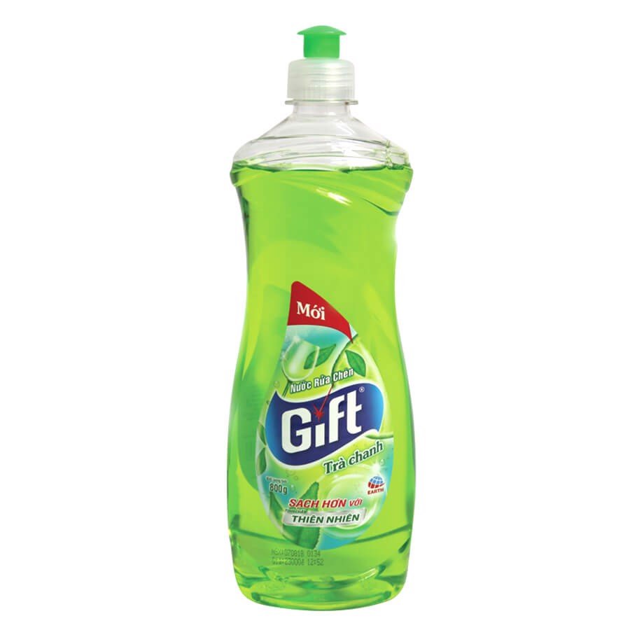 Nước rửa chén Gift hương trà chanh 800g - Mẫu mới