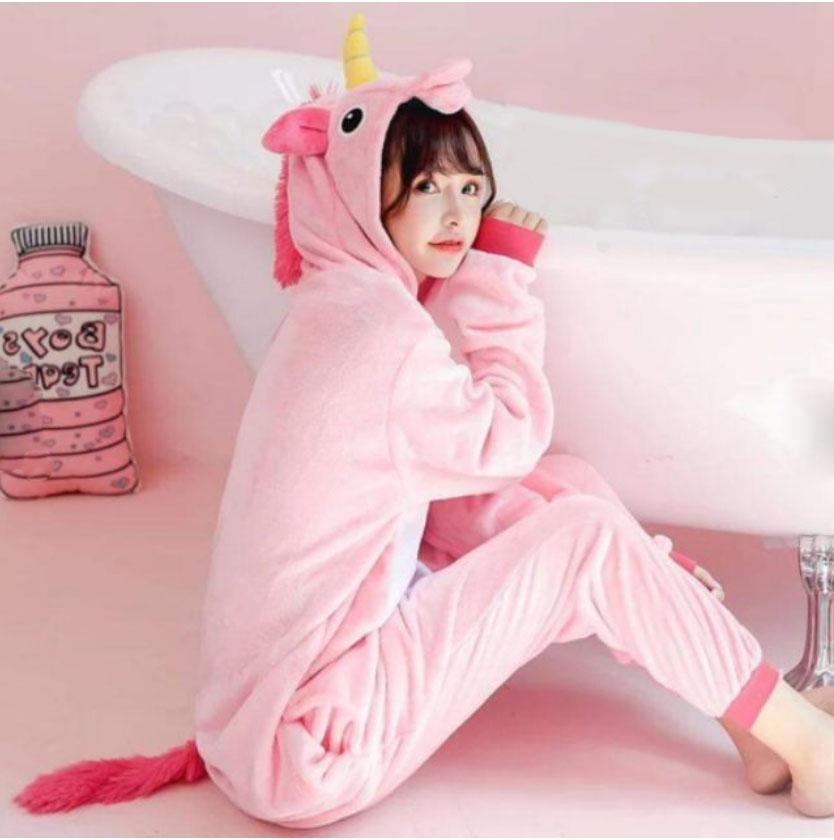 Bộ Đồ Thú Pijama Unicorn Hồng