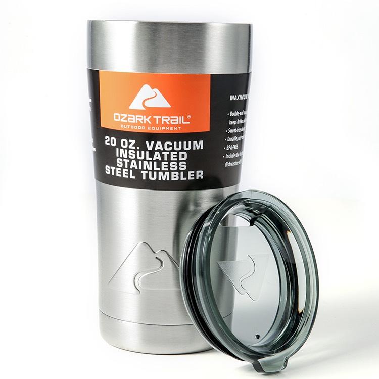 Ly giữ nhiệt Ozark Trail 20 oz - xuất Mỹ màu bạc