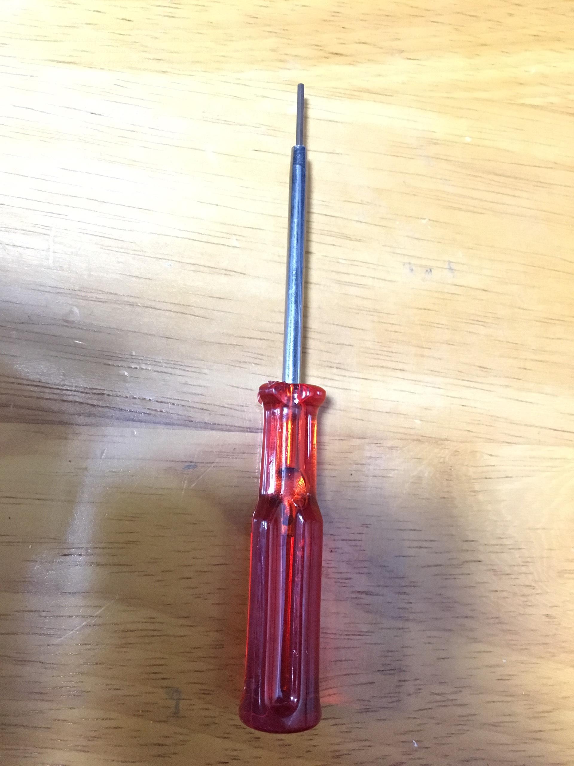 Cây tua vít ( tô vít ) mở ốc lục giác size 1.5mm màu đỏ D702A bằng thép cứng thân dài bọc nhôm