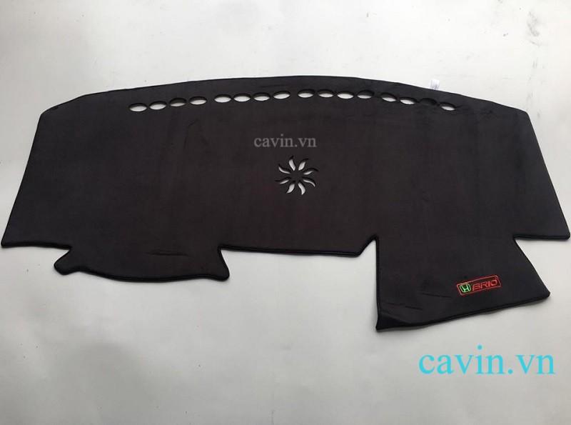 Thảm taplo nhung lông cừu xe Honda Brio - Thảm chống nóng taplo - Phụ kiện xe hơi