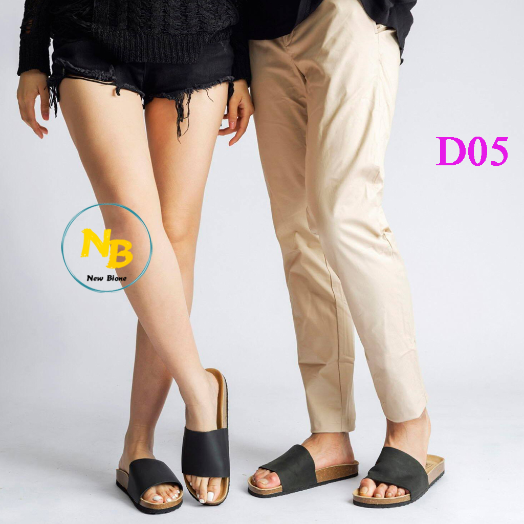 Dép da bò nam nữ bản ngang to - d05 bioline vietnam