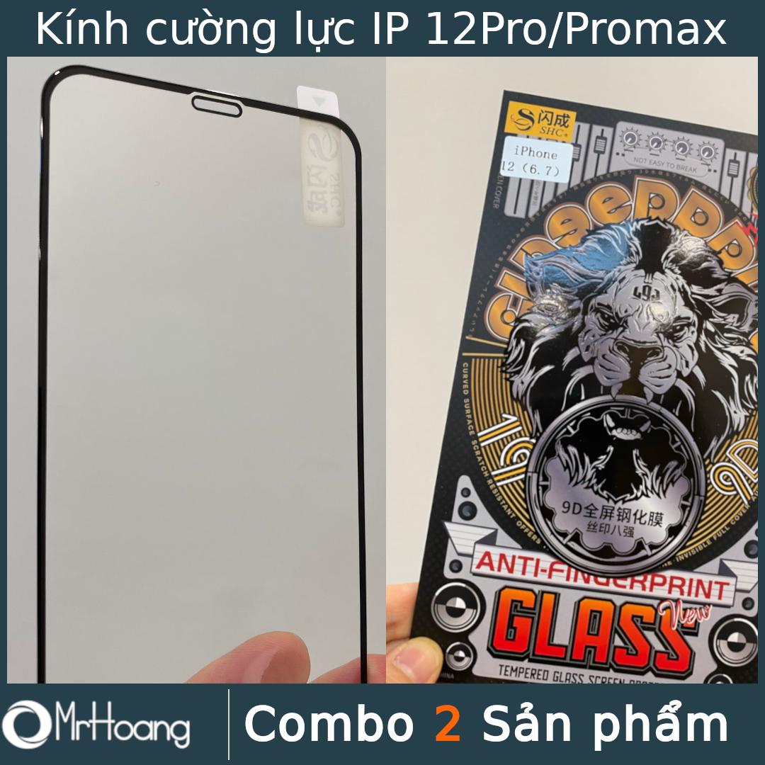 [Túi Giấy] Combo 2 Kính cường lực Iphone 12, 12Pro, 12Promax full màn cao cấp Sư Tử Vàng (Miếng Dán màn hình Cường Lực Iphone 12, 12 Pro, 12 Promax)