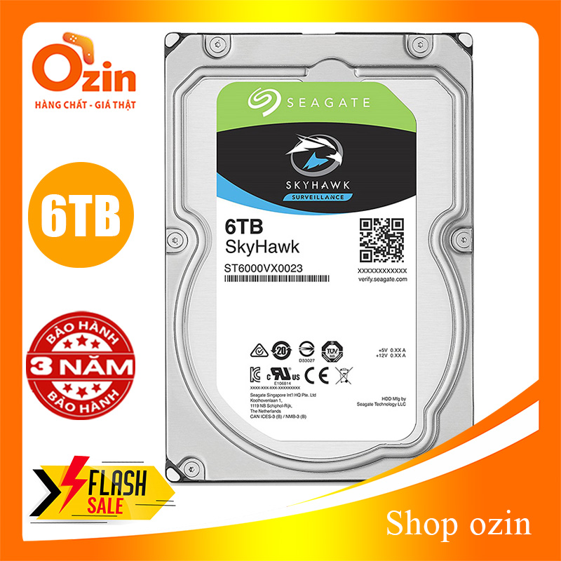 Ổ cứng hdd máy tính seagate skyhawk 6tb 4tb 2tb- chuyên dụng camera - sk6t th