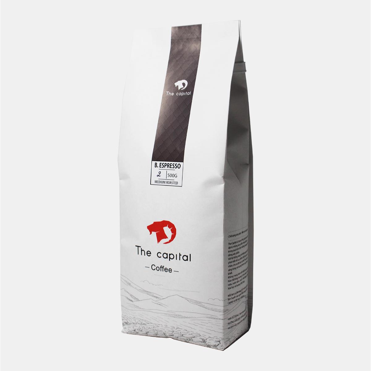 [HCM]Cà Phê Espresso 1 - THE CAPITAL - Gói 500g - Rang Mộc Nguyên Chất - Café - Coffee - Bột