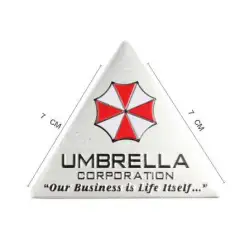 Tem nhôm dán xe Umbrella tam giác đều cạnh 7cm màu bạc