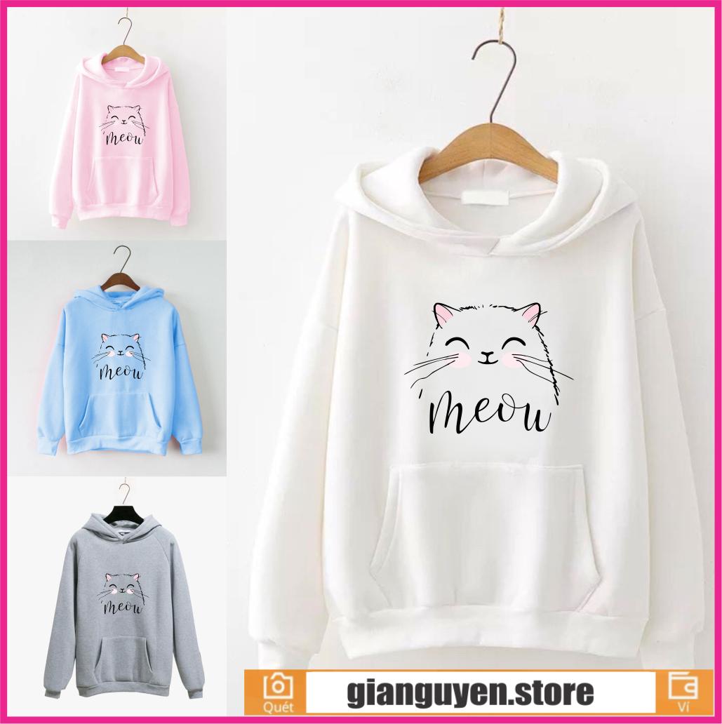 Áo Khoác Cặp Dạng Áo Hoodie Cổ Trồng In Hình Kute Phù Hợp Mặc Nhà Giữ Ấm, Chống Nắng Nam Nữ Đều Mặc Đẹp