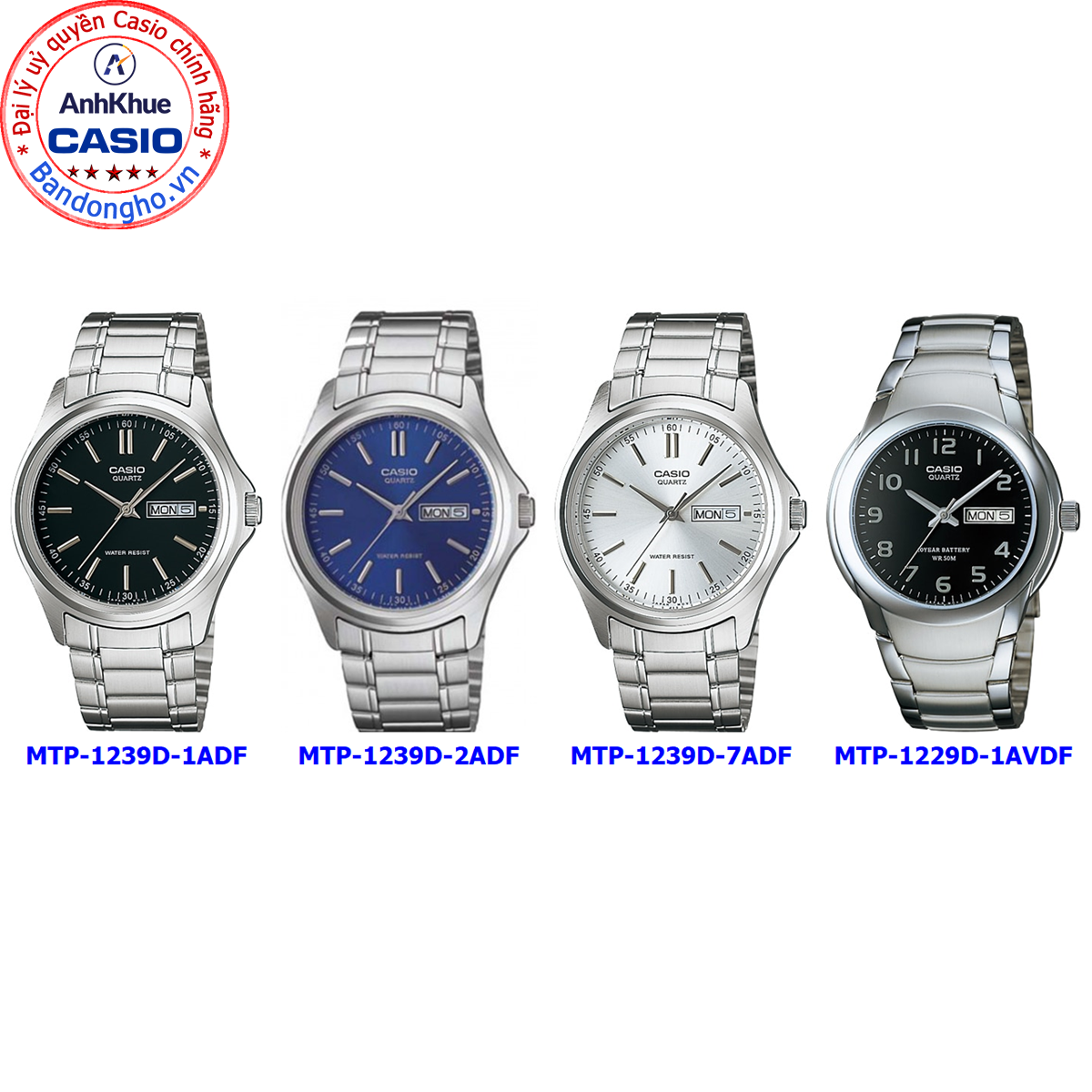 Đồng hồ nam Casio MTP-1239 ❤️ 𝐅𝐑𝐄𝐄𝐒𝐇𝐈𝐏 ❤️ Đồng hồ Casio chính hãng Anh Khuê đồng hồ kim đẹp chính hãng