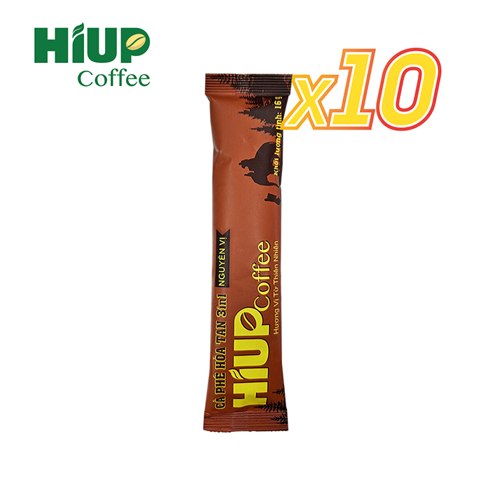 Combo 10 gói cà phê sữa 3in1 nguyên vị - hiup coffee