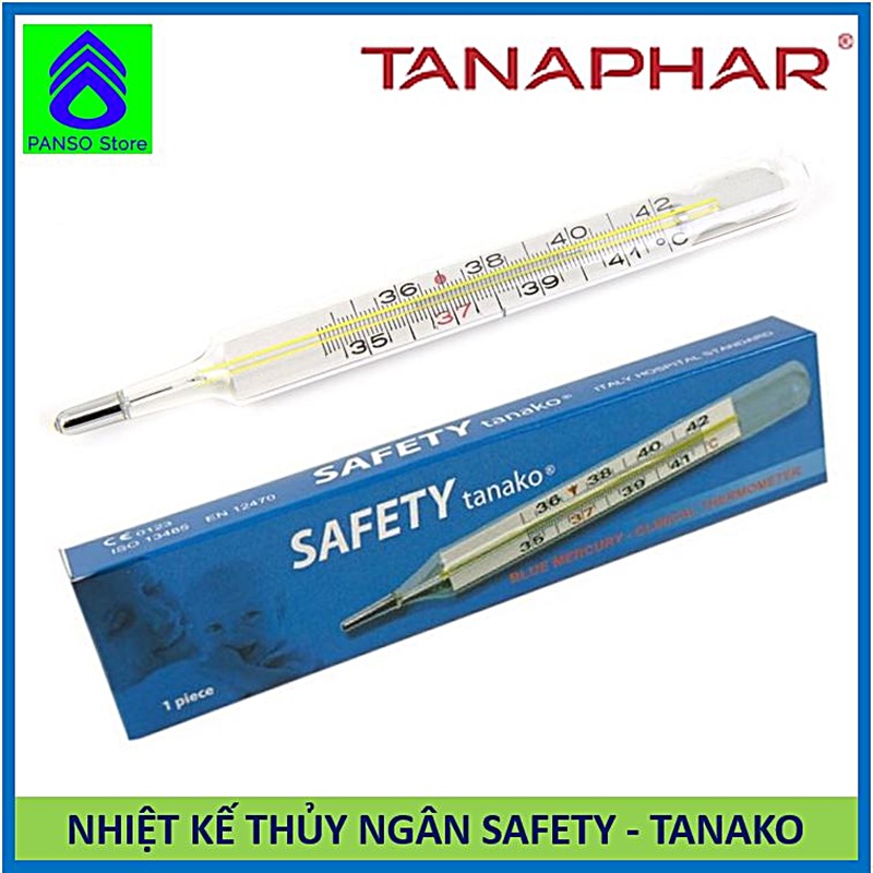 Nhiệt kế Safety Tanako thủy ngân / điện tử đầu cứng, đầu mềm - Đo thân nhiệt cơ thể, nhiệt độ nước, chính xác, an toàn, tiện dụng dùng trong gia đình - chính hãng Tanaphar [TBYT H-Care]