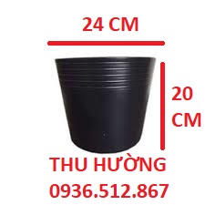Combo 05 cái chậu nhựa đen 28x25 c11 trồng - ươm cây loại dày- dẻo-bền