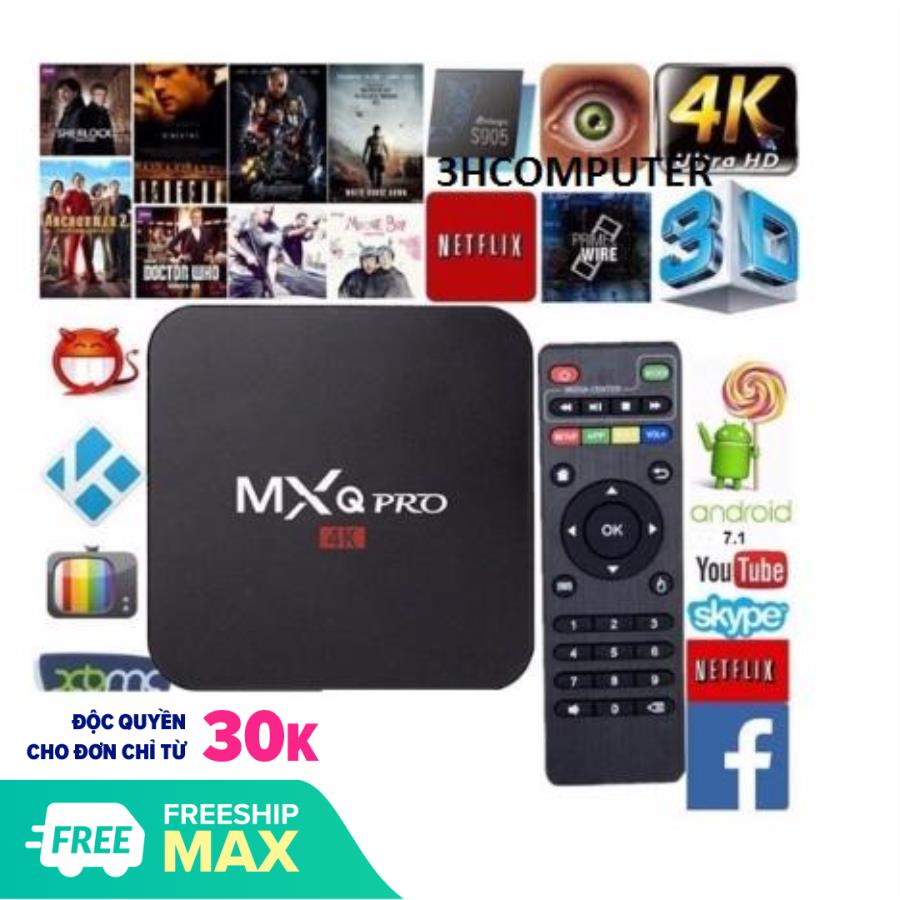 (xã kho 3 ngày ) MXQ Pro Android 7.1 TV Box 1GB 8GB  4K 2.4GHz Wifi Quad Core Smart TV Box