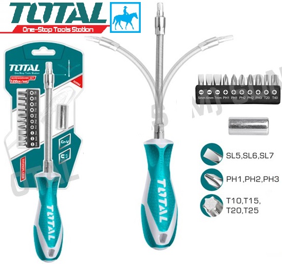 [HCM]Bộ 12 Công Cụ Tuốc Nơ Vít Thay Đổi Trục TOTAL THT250FL1206 Điện Sài Gòn
