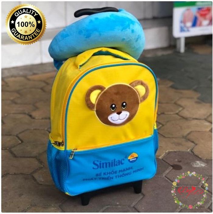 Bộ Đôi Ba lô kéo và Gối tựa đầu Similac Hình Gấu Xinh Xắn Cho bé