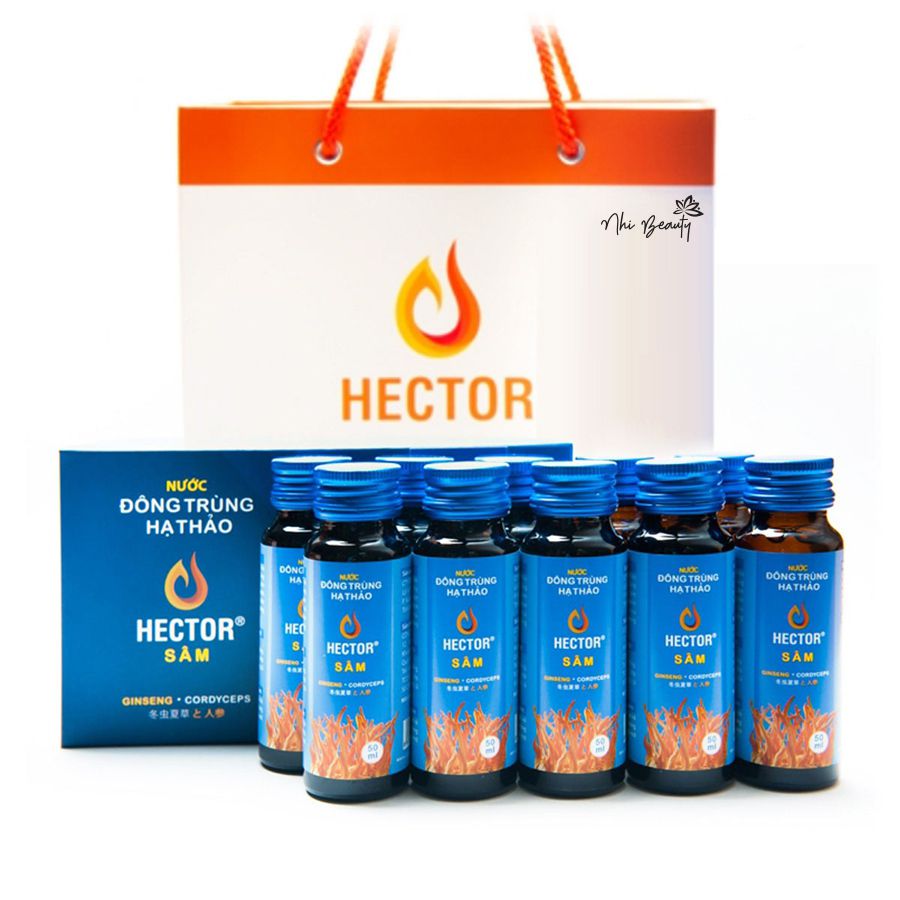 Nước uống đông trùng hạ thảo hector sâm hộp 10 chai