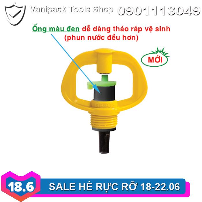 Béc nhỏ bọc inox đuôi 6 ly màu đen hoặc vàng BB-903D (Bịch 10 cái)